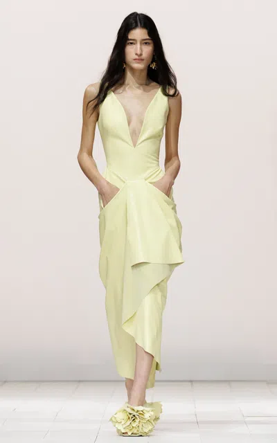 Givenchy Boudoir Rose Thong Sandals In Yellow