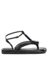 Givenchy Boudoir Bicolor Thongs In Nappa Leather In Black
