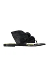 Givenchy Square-toe Flat Sandals In Black