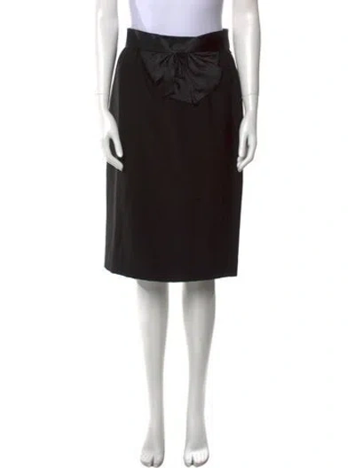 Pre-owned Givenchy Bow Accents Knee-length Skirt In Black