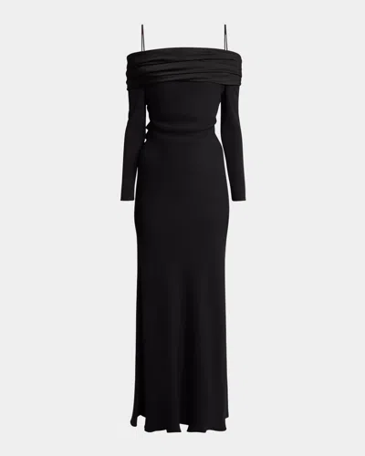Givenchy Bow Back Maxi Dress In Black