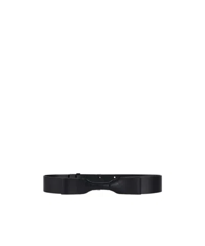Givenchy Bow Belt In Leather In Black