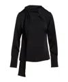 Givenchy Bow Draped Top In Black