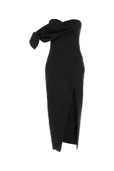 Givenchy Bow Bustier Midi Dress In Black