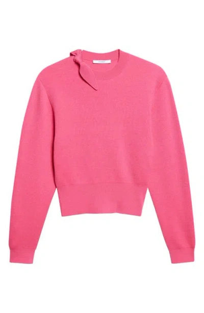 Givenchy Bow Detail Crewneck Sweater In Pink