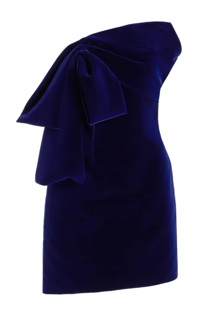 GIVENCHY BOW-DETAILED VELVET MINI DRESS