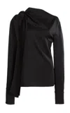 Givenchy Bow Draped Top In Black
