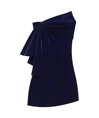 GIVENCHY BUSTIER DRESS IN VELVET WITH OVERSIZED BOW