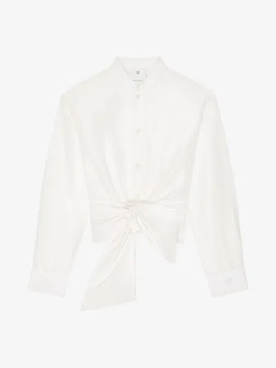GIVENCHY BOW SHIRT IN TAFFETAS WITH 4G DETAIL