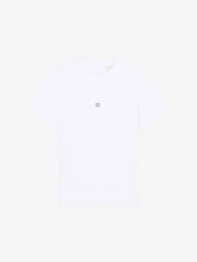 Givenchy Bow T-shirt In Cotton With 4g Liquid Detail In White