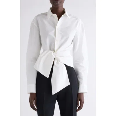 GIVENCHY GIVENCHY BOW TAFFETA BUTTON-UP SHIRT