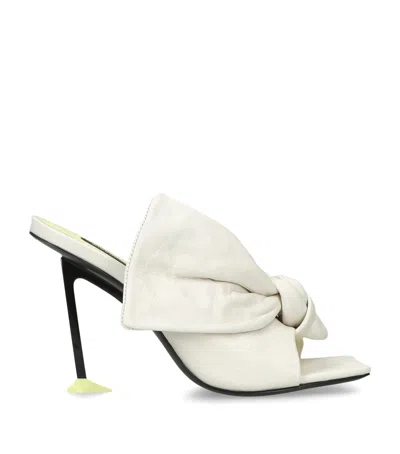 Givenchy Bow-detail Boudoir Heeled Mules 95 In White