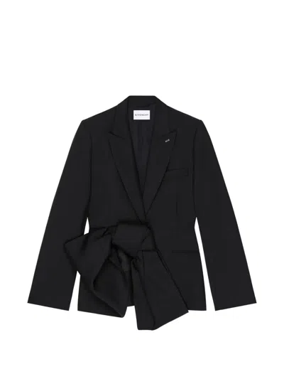 Givenchy Bow-detail Single-breasted Blazer In Black