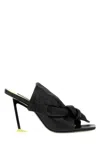 Givenchy Bow-tied Leather Mule Sandal In Black
