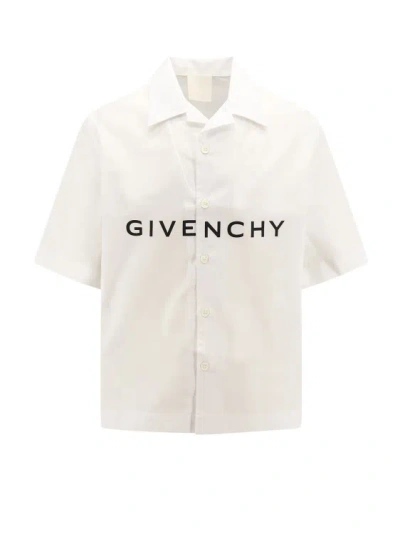 Givenchy Boxy Fit Cotton Shirt With Logo In White
