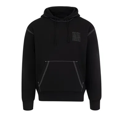 Pre-owned Givenchy Boxy Fit Hoodie With Pocket Base 'black/white' | Men's Size Xxl