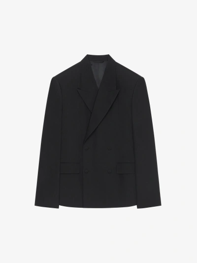 Givenchy Boxy Fit Jacket In Wool In Black