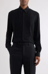 Givenchy Chemise En Soie Avec Plastron In Black