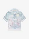 Givenchy Boxy Fit Printed Shirt In Silk In Red