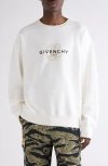 Givenchy Boxy Fit Reverse Logo Graphic Sweatshirt In Off White