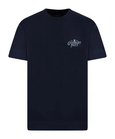 Givenchy Boxy Fit Round-collar T-shirt In Blue