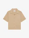 Givenchy Boxy Fit Shirt In 4g Cotton In Beige