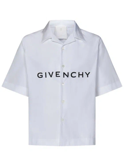 Givenchy Boxy-fit Short-sleeved Shirt In White
