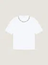 Givenchy Boxy Fit T-shirt In Cotton With Crystals In White