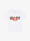 GIVENCHY BOXY FIT T-SHIRT IN COTTON WITH GIVENCHY FLOWER PRINT