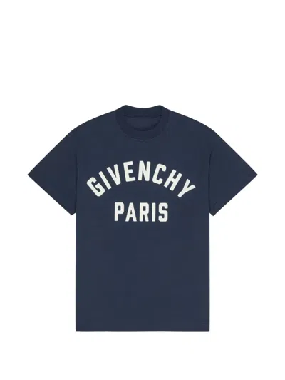 Givenchy T-shirt Mit Logo-print In Blue
