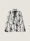 Givenchy Boxy Single Breasted Jacket In Wool With Hair Print In Multi