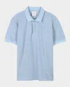 Givenchy Boy's 4g Embossed Terry Cloth Polo Shirt In Sea