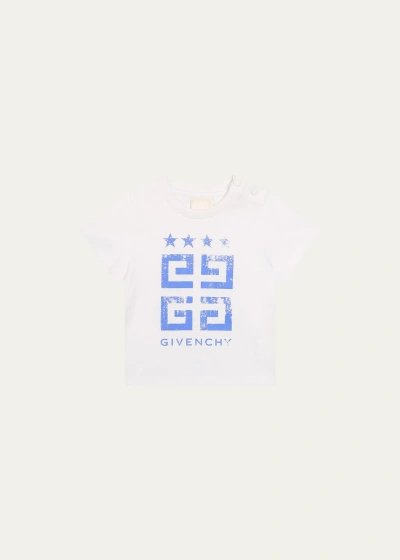 Givenchy Kids' Boy's 4g Logo-printed Short-sleeve T-shirt In White