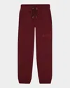 Givenchy Burgundy Trousers For Kids With Logo In Red