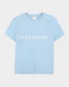 Givenchy Kids' Boy's Classic Logo-print T-shirt In Cream