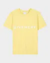 Givenchy Kids Logo Print T-shirt In Gold Yellow