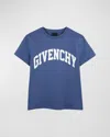 Givenchy Kids' Logo-print Cotton T-shirt In Blue