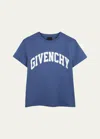 Givenchy Logo-print Cotton T-shirt In Blue