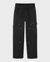 Givenchy Black Beanie For Boys With Stars And Logo In Black