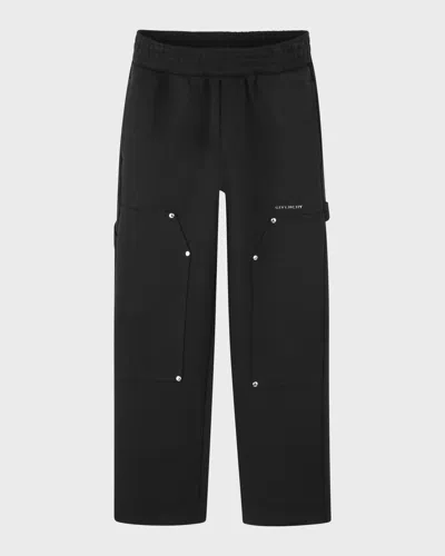 Givenchy Kids' Boy's Logo-print Joggers In Black