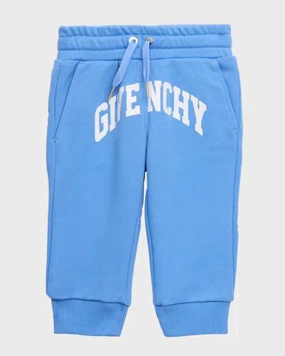 Givenchy Kids' Boy's Logo-print Joggers In Blue