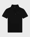 Givenchy Boys Black Kids Logo-print Short-sleeved Cotton Polo Shirt 4-12 Years In Black
