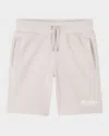 Givenchy Kids' Boy's Logo Script Shorts In Cream