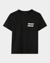 Givenchy Boy's Short-sleeve Embroidered Label T-shirt In Black