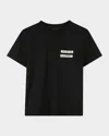 Givenchy Boy's Short-sleeve Embroidered Label T-shirt In Black