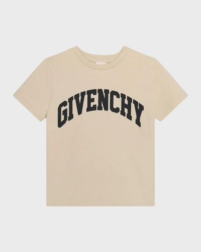 Givenchy Kids' Boy's Short-sleeve Logo T-shirt In Cream