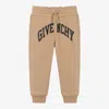 Givenchy Logo-print Fleece Track Pants In Beige