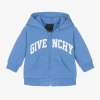 GIVENCHY BOYS BLUE COTTON ZIP-UP TOP