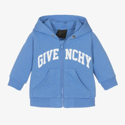 Givenchy Babies' Boys Blue Cotton Zip-up Top