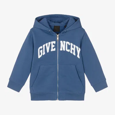 Givenchy Babies' Boys Blue Cotton Zip-up Top